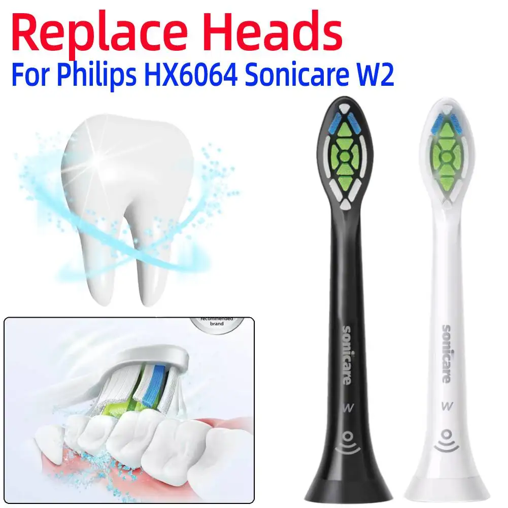 4pcs/pack For Philips HX6064 Sonicare W2 Replacement Toothbrush Brush Heads Electric Toothbrush Head Brush Heads