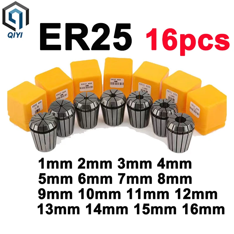 ER11 ER16 ER20 ER25 Collet Chuck Set 1-16mm Spring Collet For CNC Machining Center Engraving Machine Lathe Mill Tool ER Collect