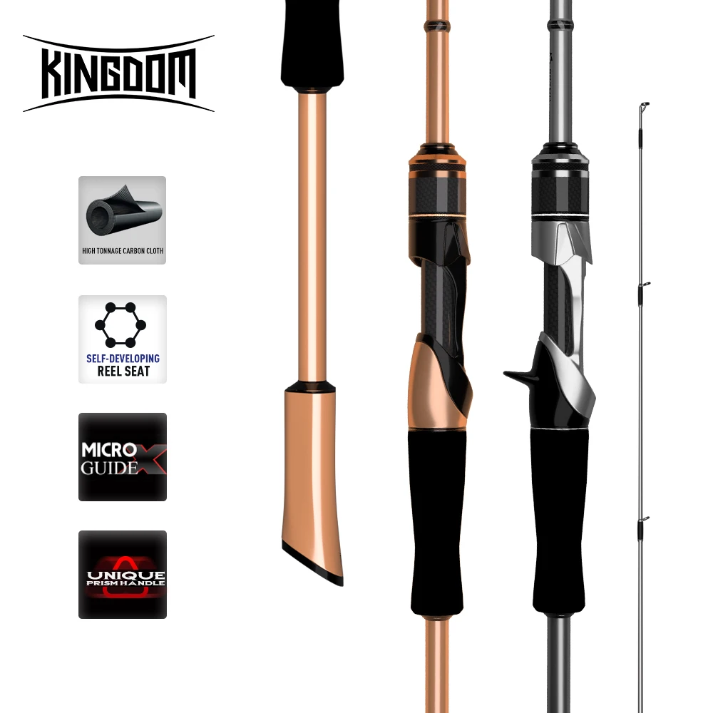 

Kingdom Fishing Rod GOLDAZZ Silver Needle Ultralight Carbon Spinning Casting 1.95m 2.04m 2.13m 2.28m 2.44m 2 Sections L/ML/M/MH