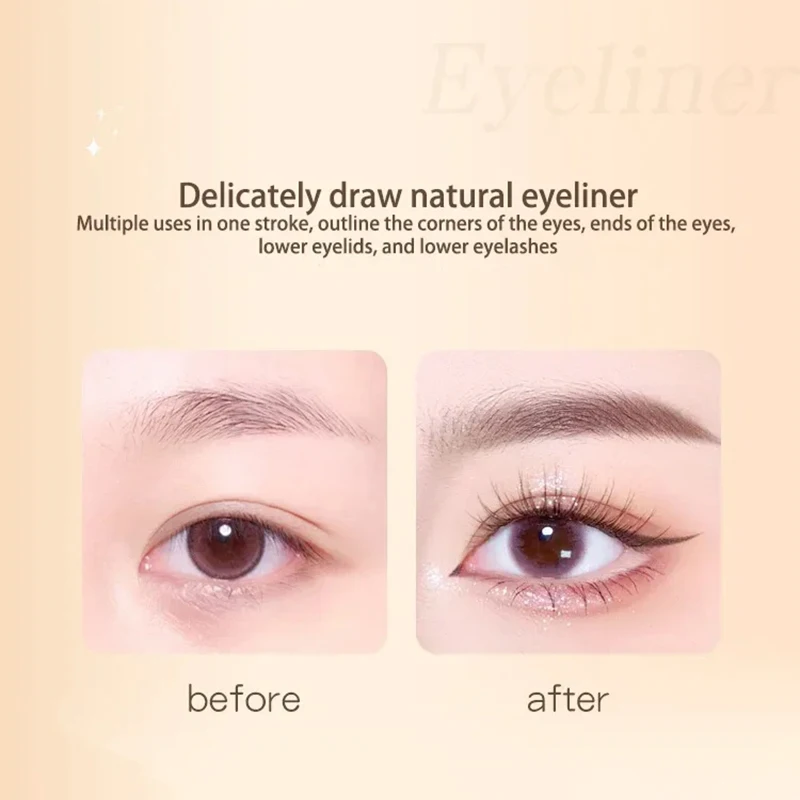 Eyeliner liquido opaco Ultra Fine impermeabile ad asciugatura rapida nero e marrone sotto ciglia Eyeliner liquido per il trucco degli occhi