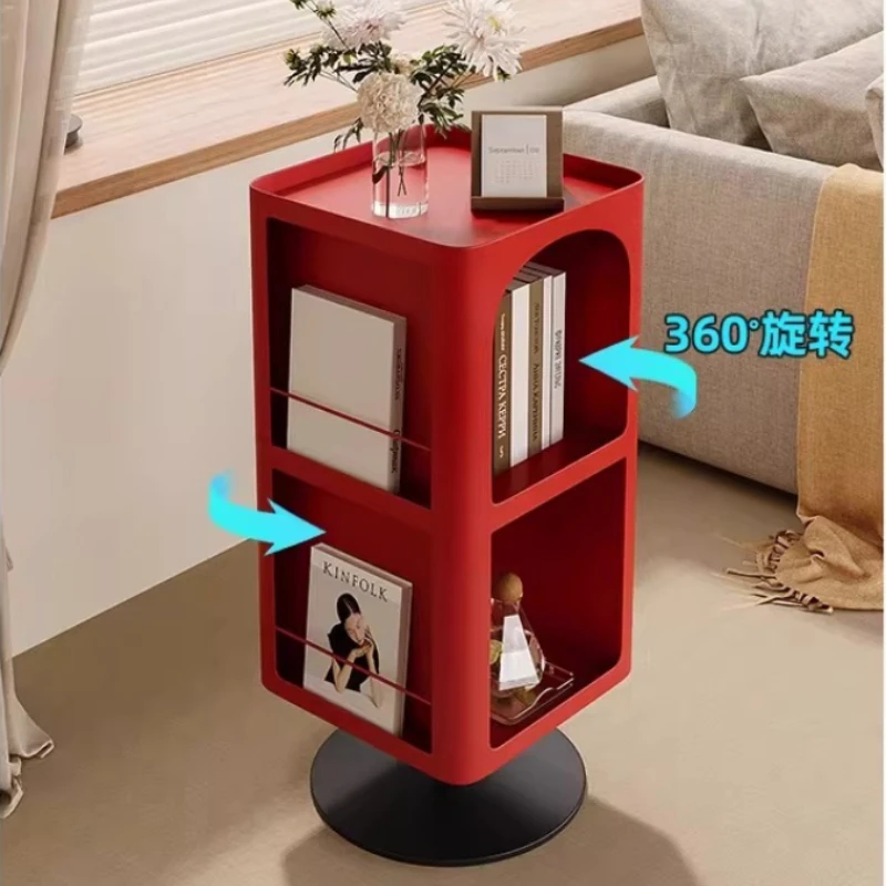 Minimalist Rotating Metal Magazine Racks Luxury Living Room Storage Organizer Creative Sofa End Table