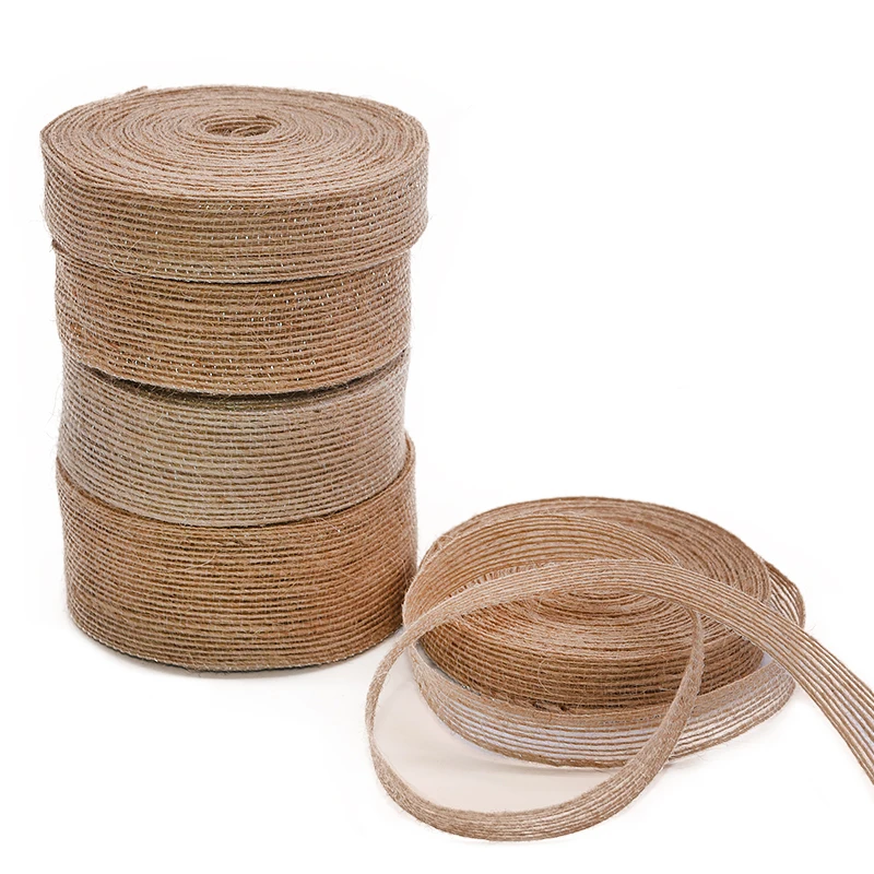 10 mt/los 15mm-38mm Jute Sackleinen Bänder DIY Handgemachte Handwerk Hessische Schnur Seil Schnüre Rustikale Hochzeit Geburtstag party Dekoration