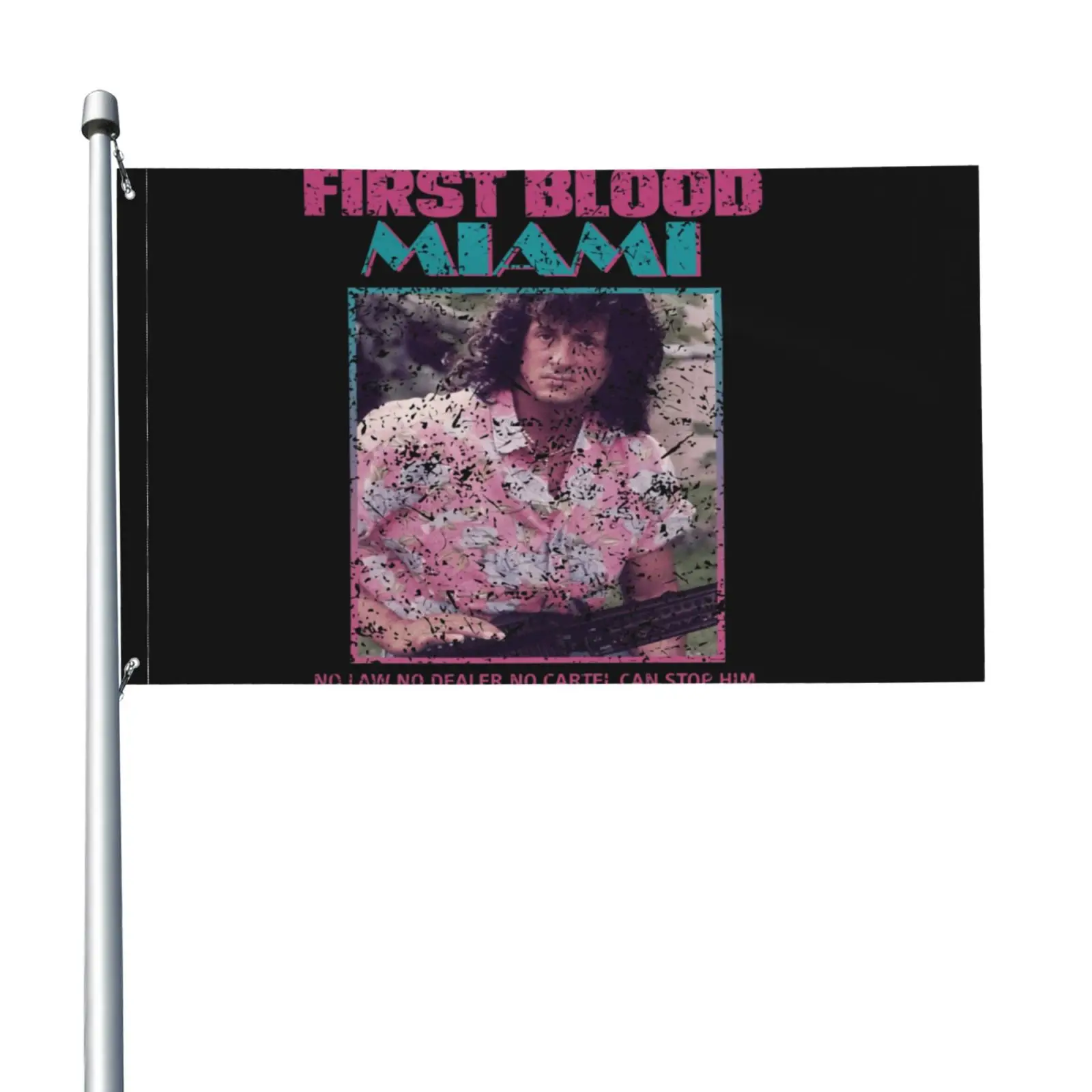 First Blood Miami-Vice John Rambo Flag Banner Party Birthday Decoration Flying Sports Club