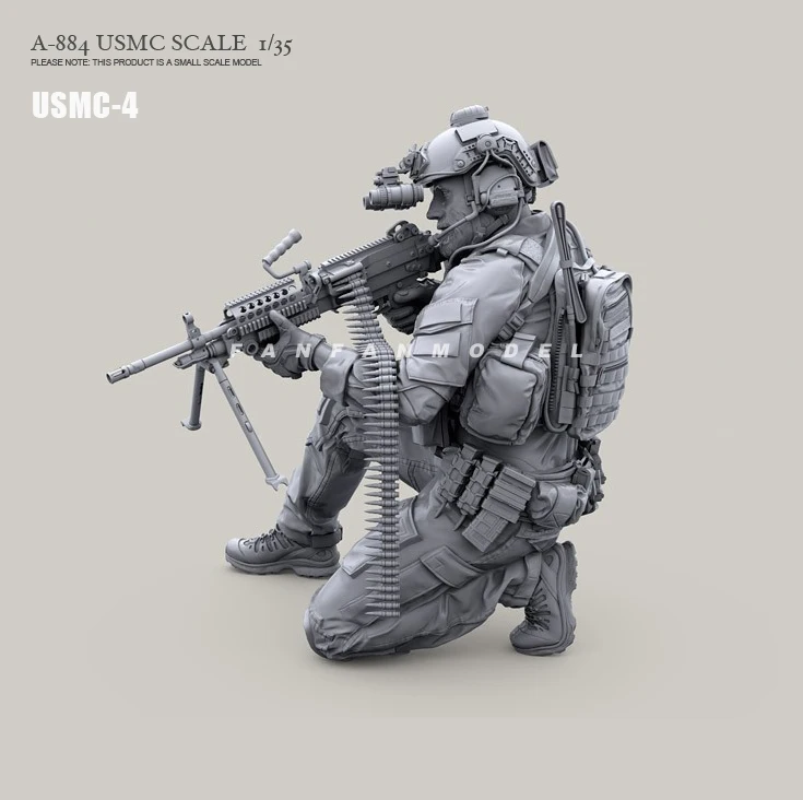 1/35 Resin soldier model kits US. military man DIY self-assembled A-884