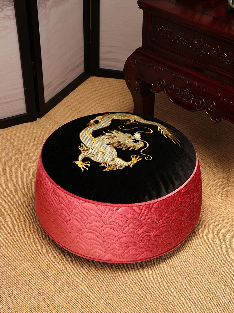 

Подушка-футон в китайском стиле для сидения на полу, офиса, гостиной, у окна, с стеганым съемным чехлом