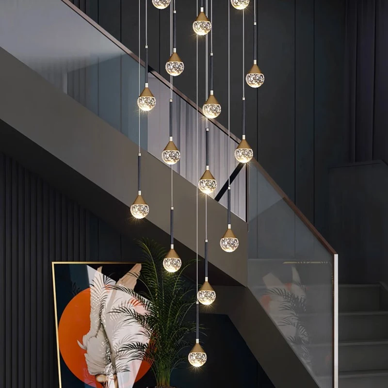 

2026 New Nordic Crystal Pendant Lamp Dining Room Chandelier Indoor Lighting Hanging Light for Living Room Home Decor