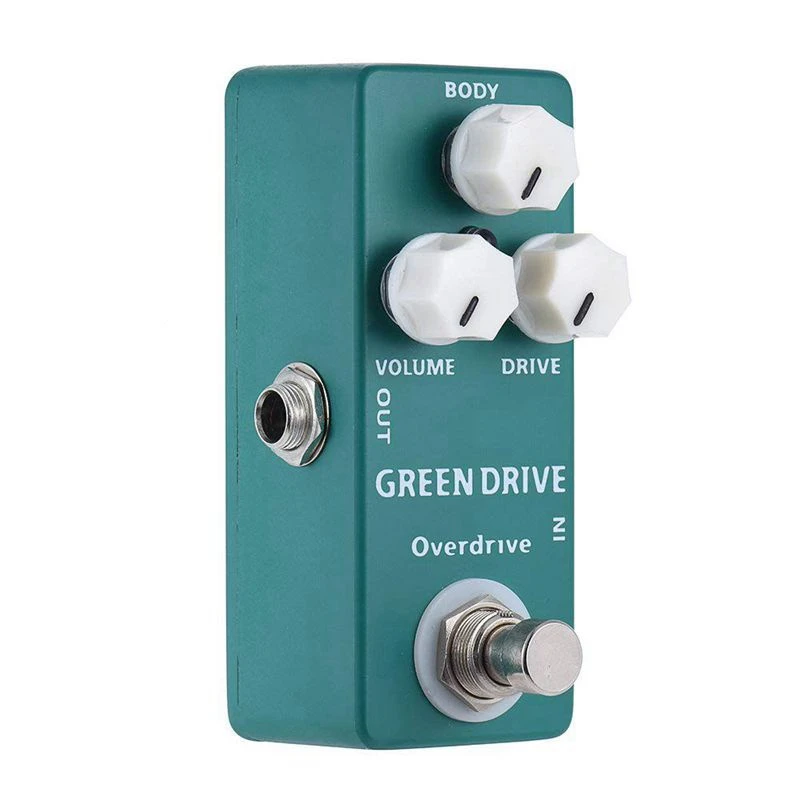 Mosky Green Drive Overdrive Electric Guitar Acoustic Effects Pedal Clip Blues/Rock Mini Single Guitar True Bypass Overdrive