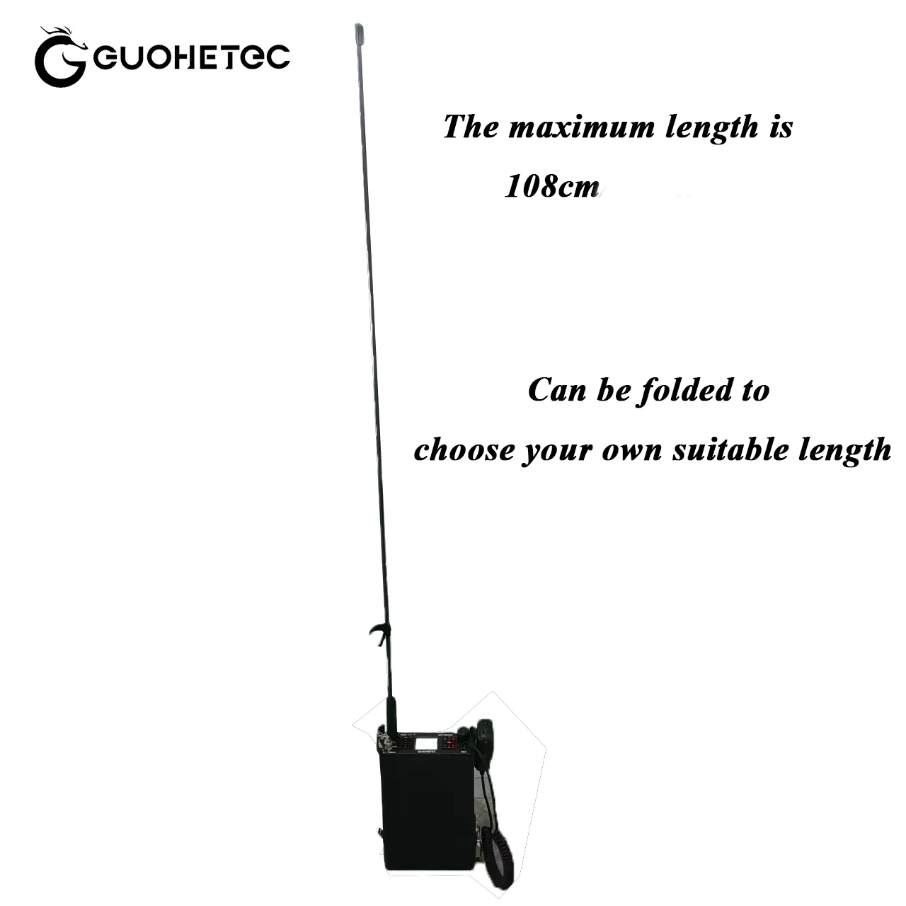 Imagem -05 - Guohetec-antena Portátil de Dobramento Piggyback Pmr171 Whip Uhf Transceptor Vhf Tbr-119 Simples e Durável Tnc