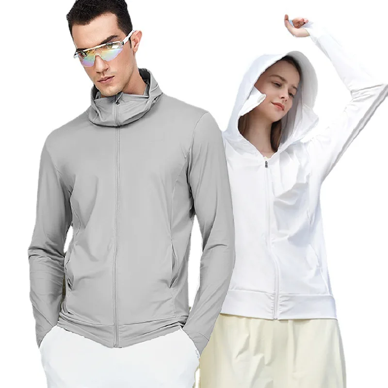 Men's Windbreaker Summer Sun Protection Jacket Sweatshirt Outwear Sports Cycling Thin Hooded Coats Men Plantain Brand Clothing