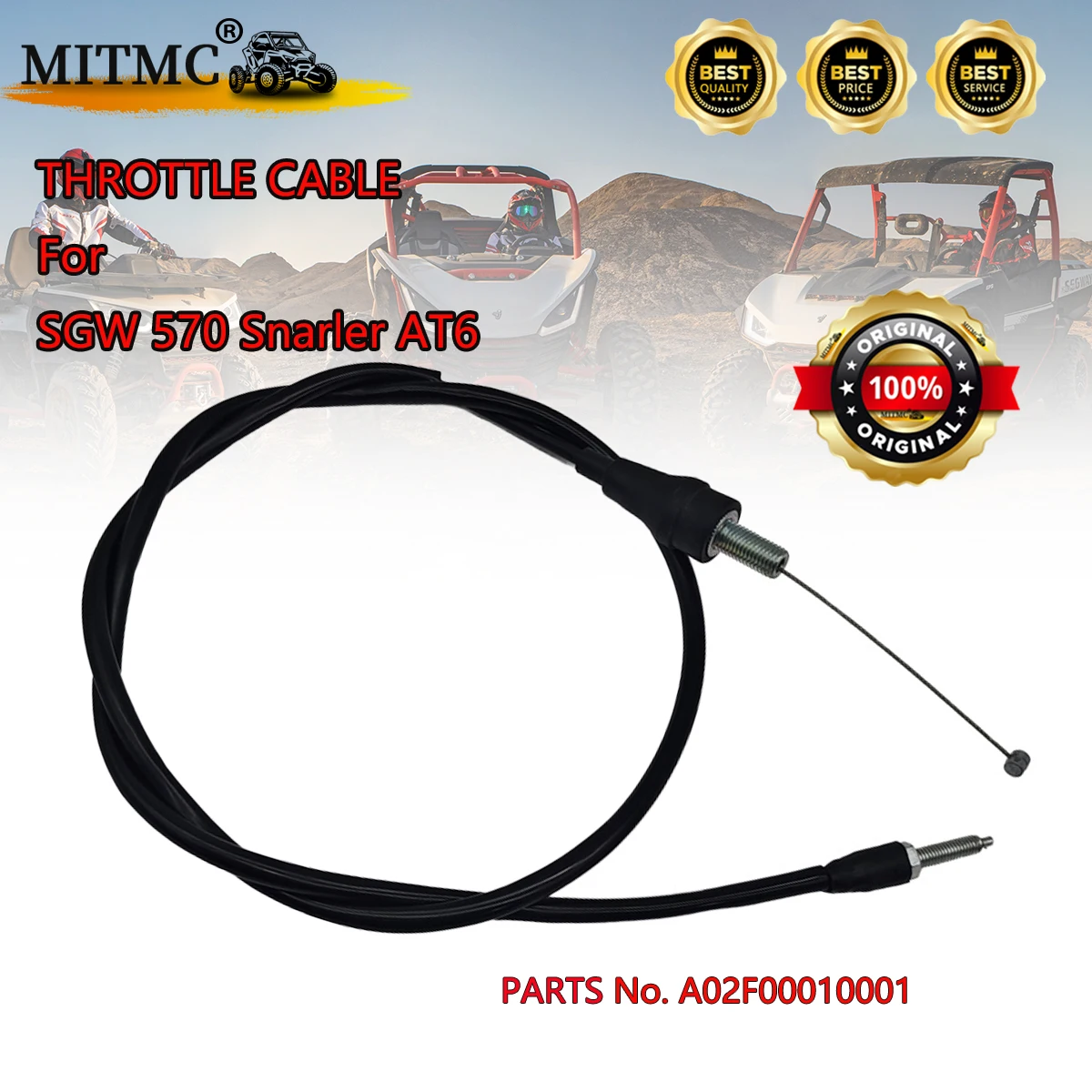 THROTTLE CABLE For ATV SGW 570 Snarler AT6  No. A02F00010001