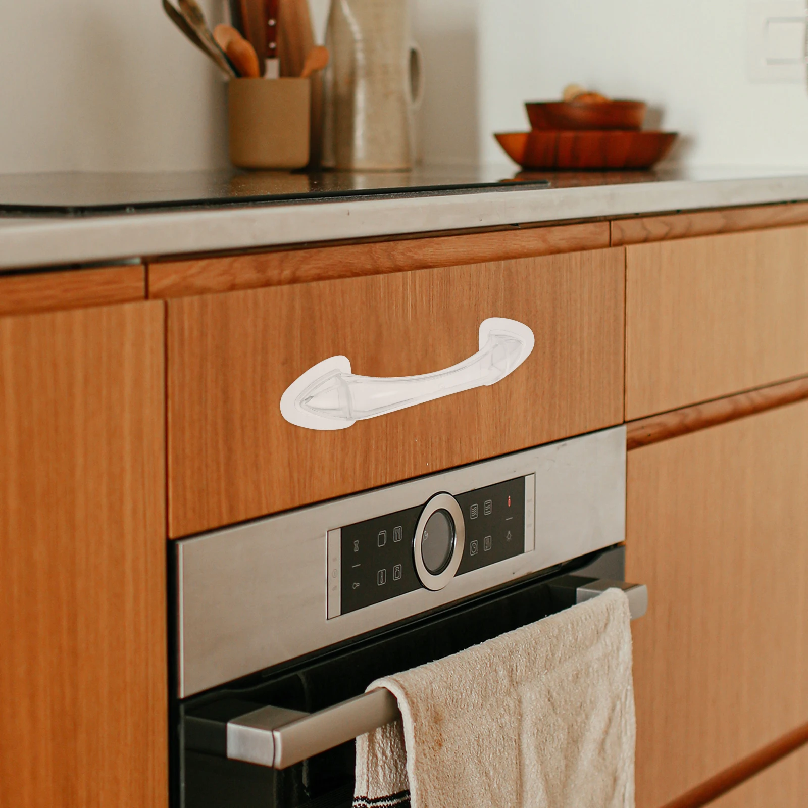 

Adhesive Door Handle Plastic Knob Non-hole Sliding Door Hardware Black Ice Kitchen Furniture Cabinet Pull