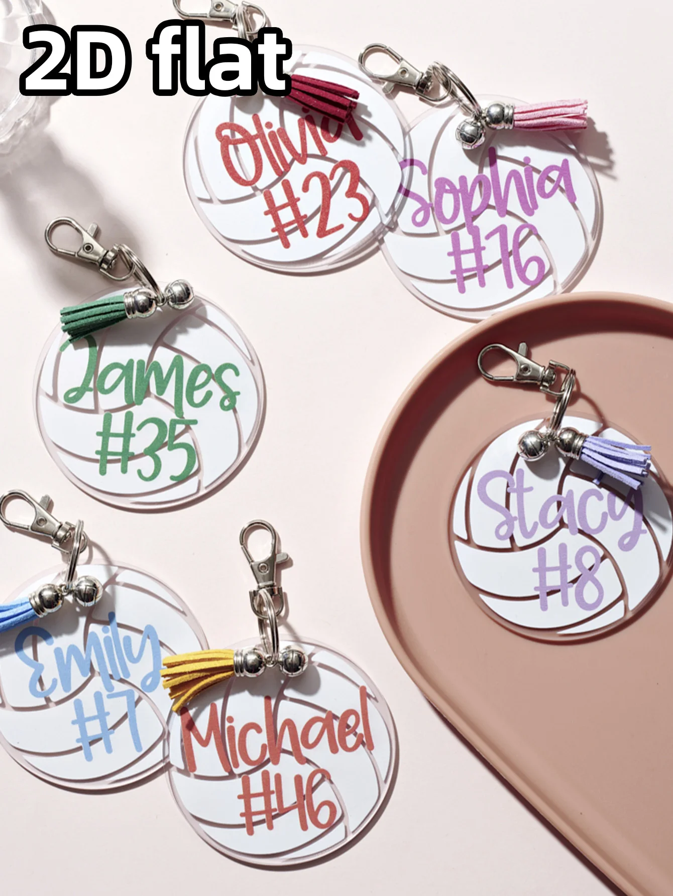Volleyball shaped keychain, bag hanging, custom copy, customize your own bag hanging