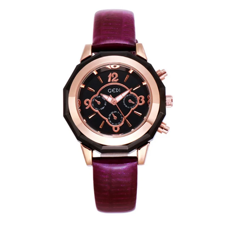 Watches for Women British Style Waterproof Leather Strap Fashion Clock Creative Dial Luxury Sports Couple Relojes Para Mujer