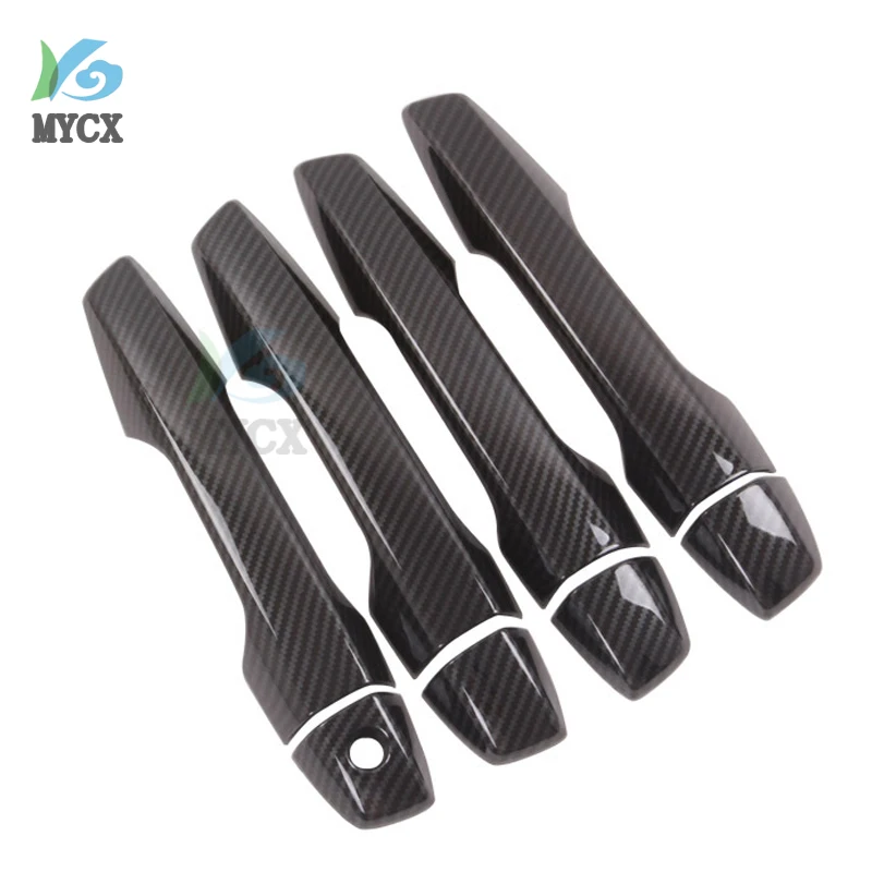 Carbon Fiber Style Car styling for Mitsubishi Eclipse Cross 2018-2021 mirror door handle body protectors accessories 15pcs ﻿