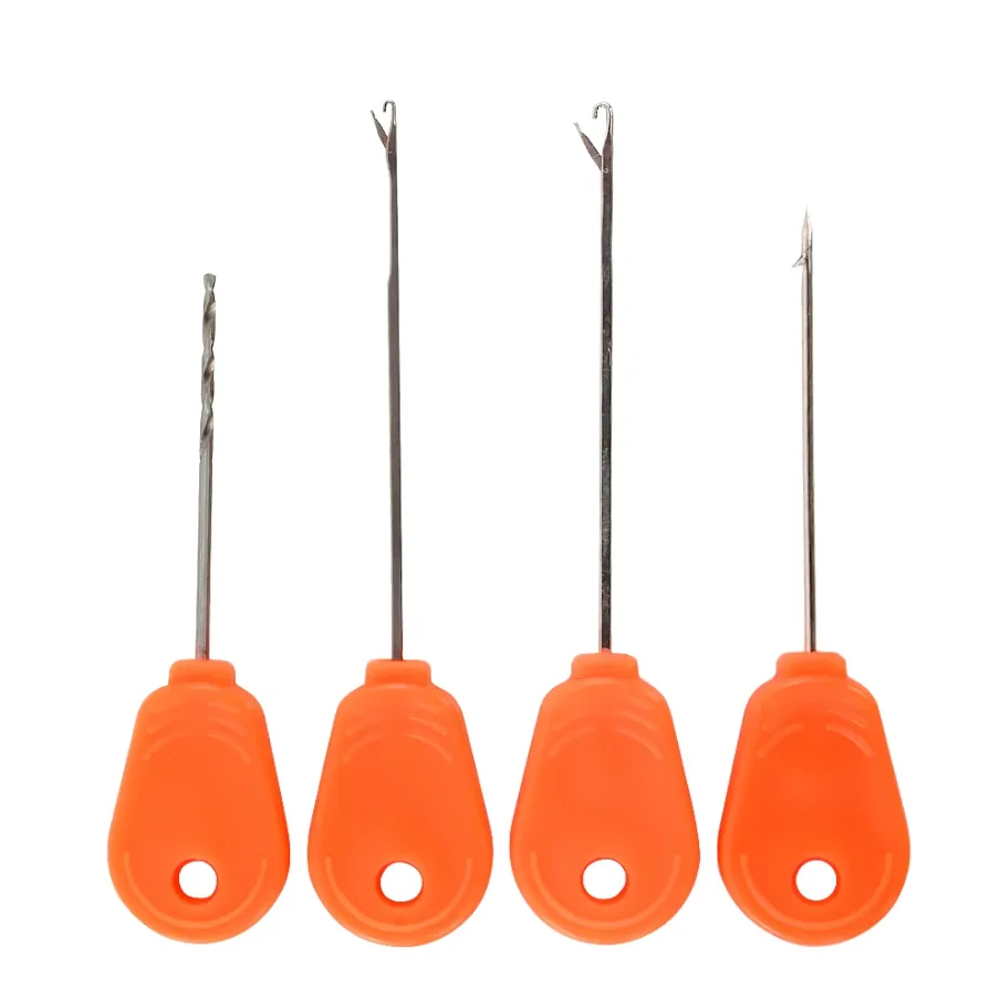Hirisi BT06 4 Stuks Karpervissen Aas Naald Met Opbergdoos Professionele Aas Threading Gereedschap Karpervissen Vissen Accessoires