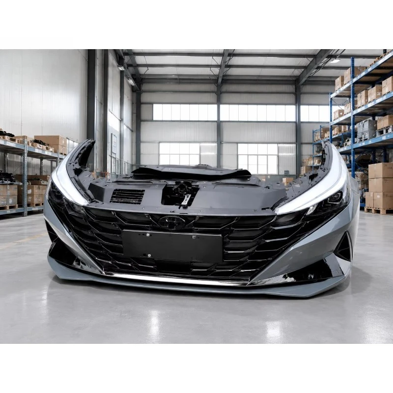 Front Bumper Assembly with Tow Hook Bolt-On for Elantra 2020-2022 (2-Year Warranty) 2