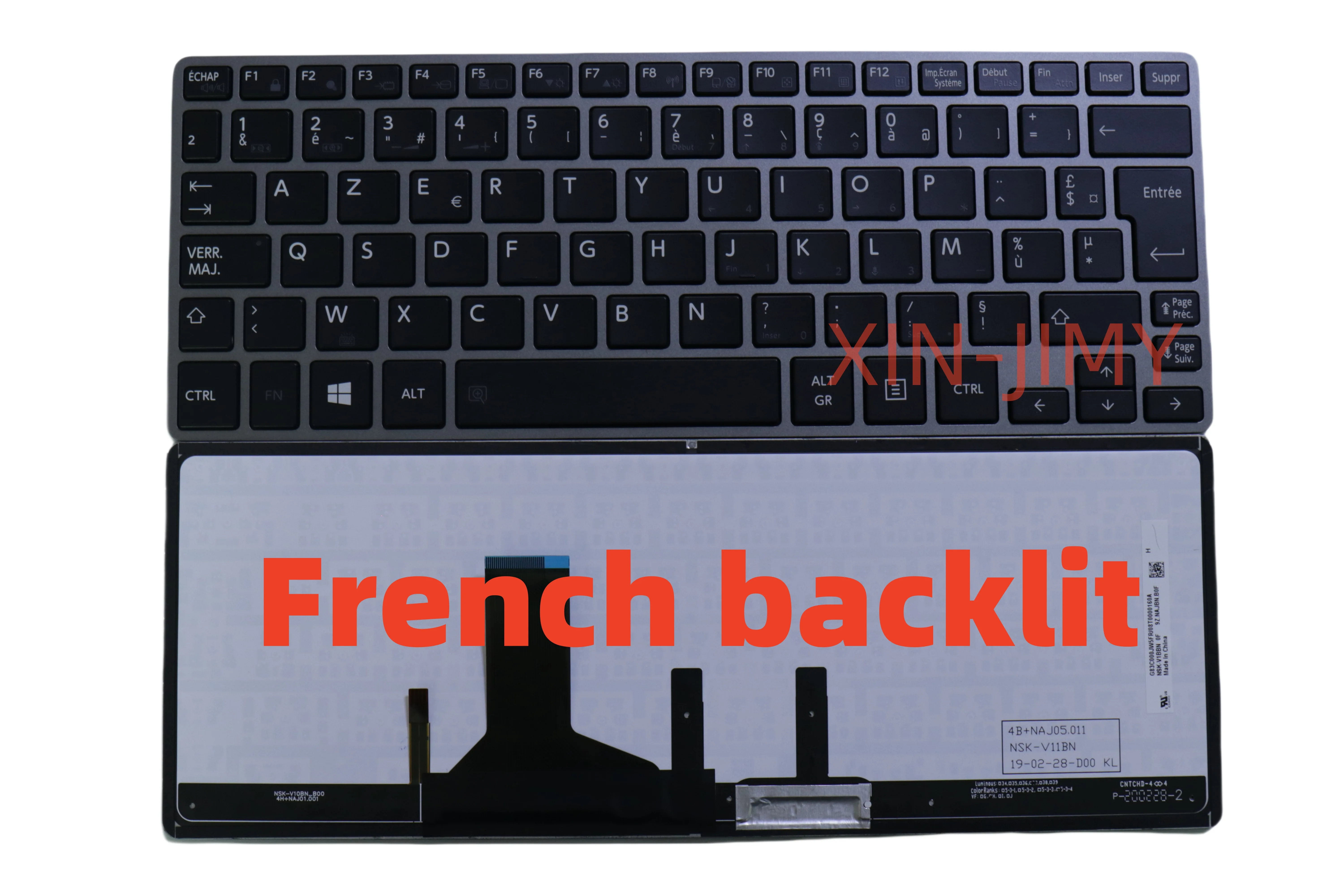French backlit Laptop keyboard For Toshiba Portege Z30 Z30-A Z30T-A1310 Z30-A1302 Z30-C Z30T-C Z30-B Z30T-B silver Frame