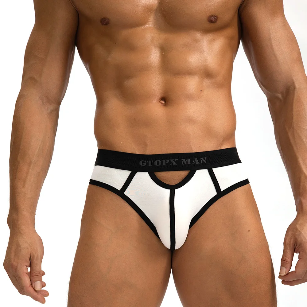 

U convex bag cotton men's briefs, European and American personalized slim-fitting and comfortable low-rise underwear GT242