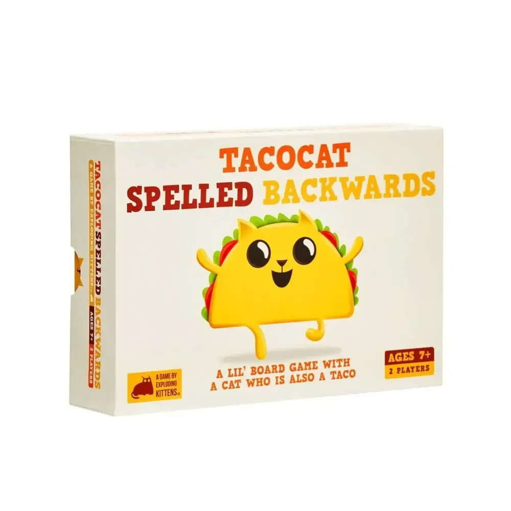 Tacocat Card Game Spelled Backwards - A Lil’ Board Game with a Cat Who is Also a Taco! 7+