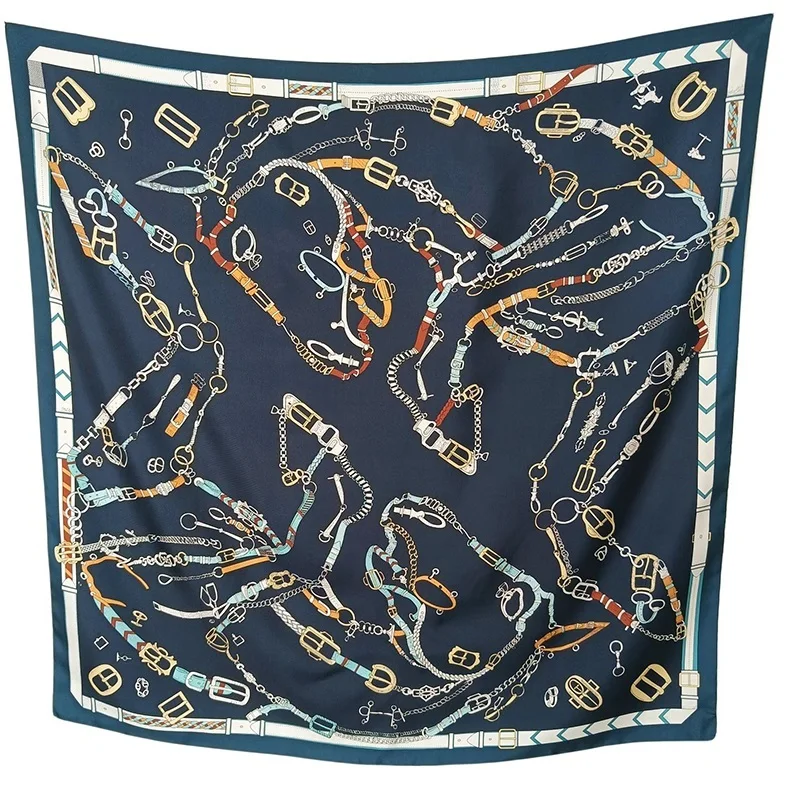 Fashion Prints 100% Silk Scarf Wraps Neckerchief Women 90 Silk Scarfs Shawl