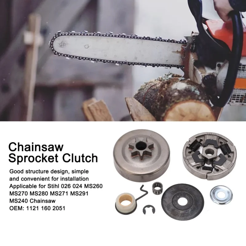C9 Chainsaw Sprocket Clutch Iron Clutch Drum Replacement For Stihl MS260 MS270 MS280 MS271 MS291 MS240 Lawn Mower