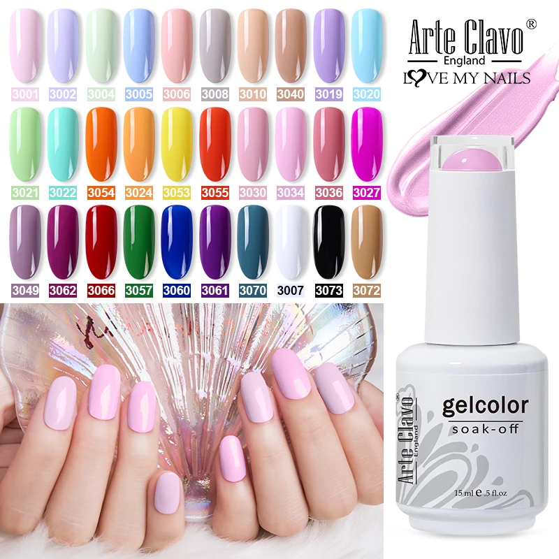 Arte Clavo 15ml Nagelgel Polish Semi Permanente Gel Vernis Base Top Coat UV LED Gel Polish losweken Nail Art Gel Nagellak