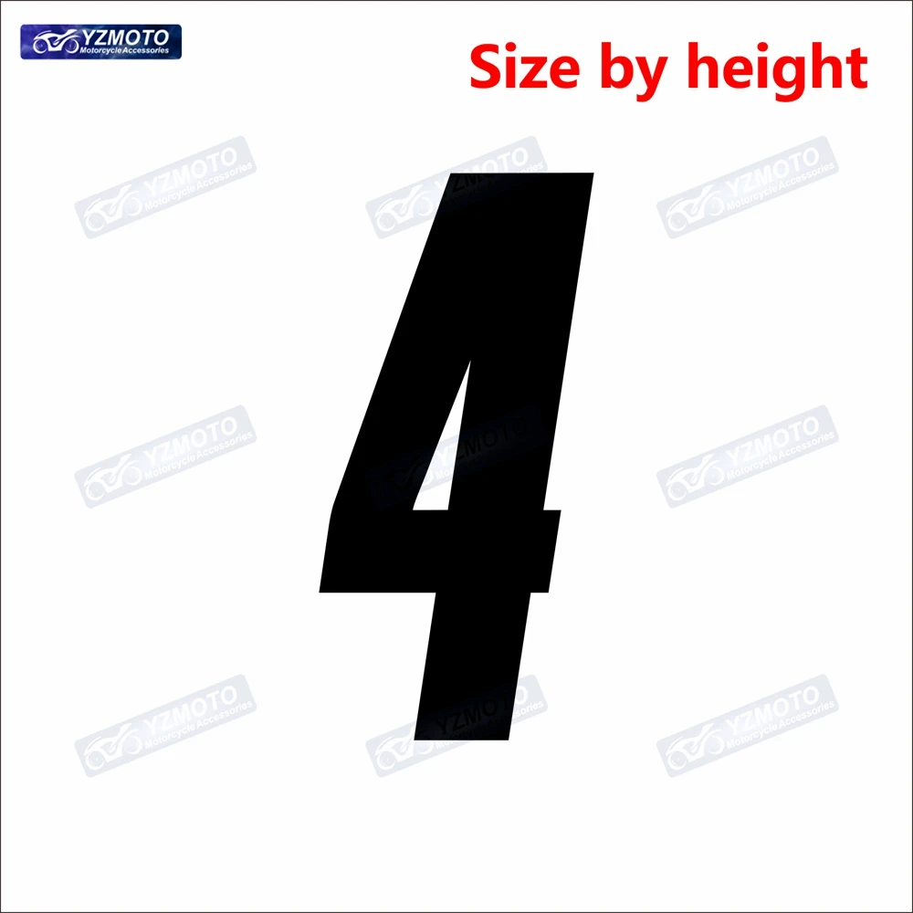 دراجة نارية سباق عدد 0 1 2 3 4 5 6 7 8 9 ملصق سيارة ملصق مائي رئيس الجسم الزجاج الأمامي هدية خوذة الشارات ملصقات عاكسة #6