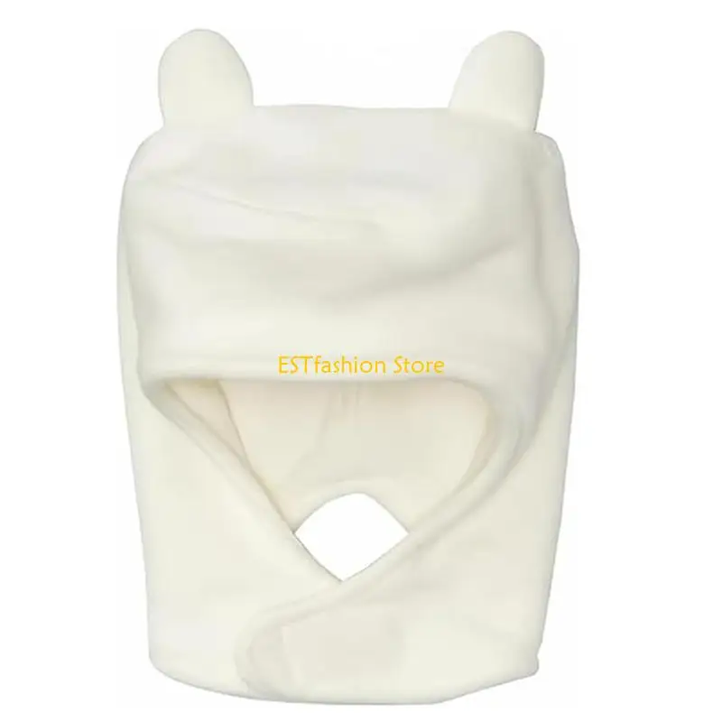 Y5GC Finn Role Play White Cosplay Hat, Soft Cotton Winter Headwear with Close Coverage for Parties and Cold Weather Wear