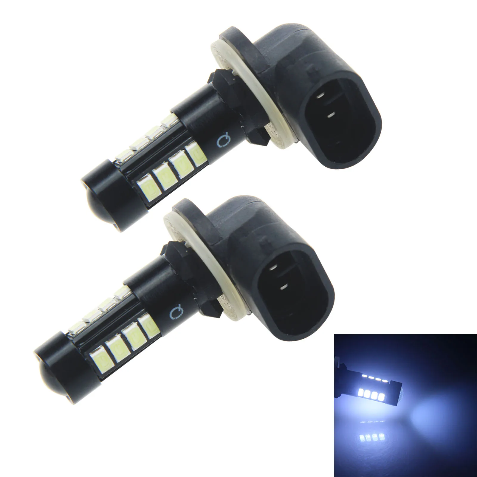 2x White Car 881 Exterior Light Fog Blub 16 Emitters 5630 SMD LED 862 Z21237