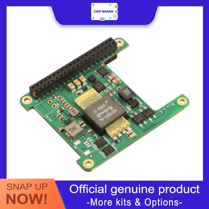 

Radxa Compact 20W PoE+ HAT Модуль расширения Power over Ethernet специально для одноплатного компьютера CUBIE A5E.