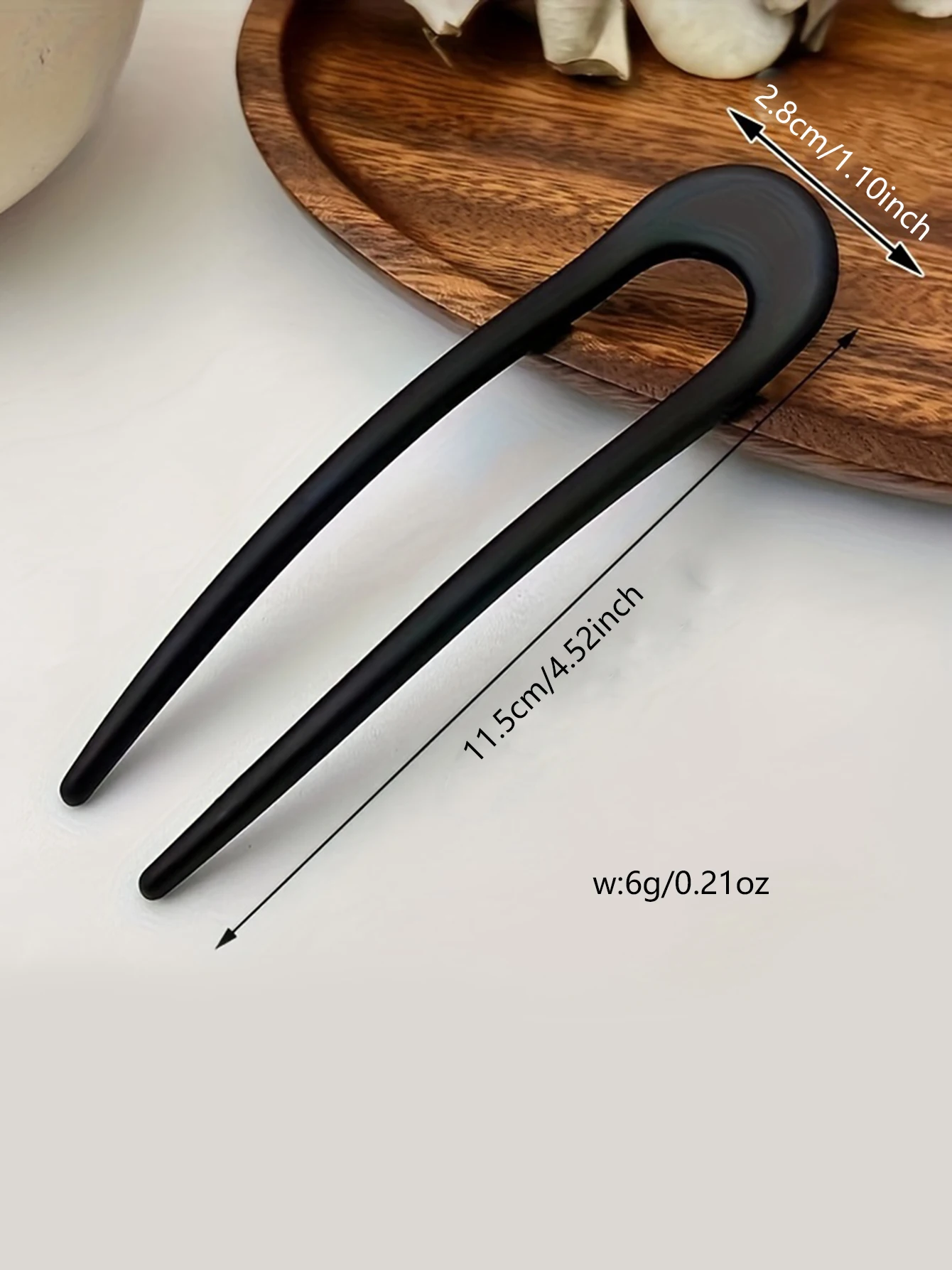 3шт коричневая U-образная заколка для волос однотонного цвета для ежедневного использования для фиксации задней части головы