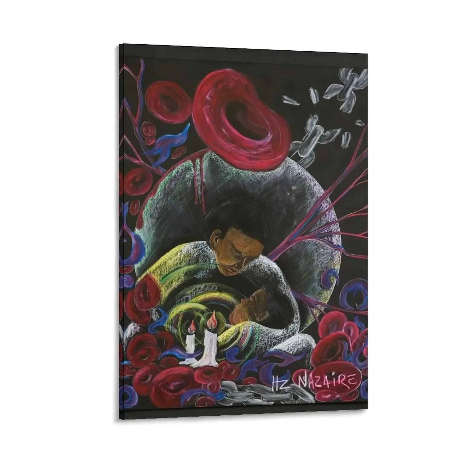 

Sickle Cell Pain Awareness - Need Not Suffer Alone Canvas Painting home decoration accessories Decorative prints wall painting