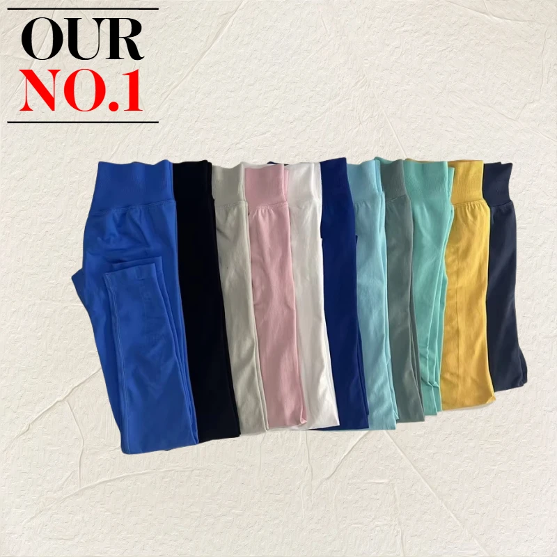 

Ladies Leggings Seamless Yoga Pants Lift 2025 Summer Solid Color Yoga Gym Leggings Low Rib Belt Fitness Leggings