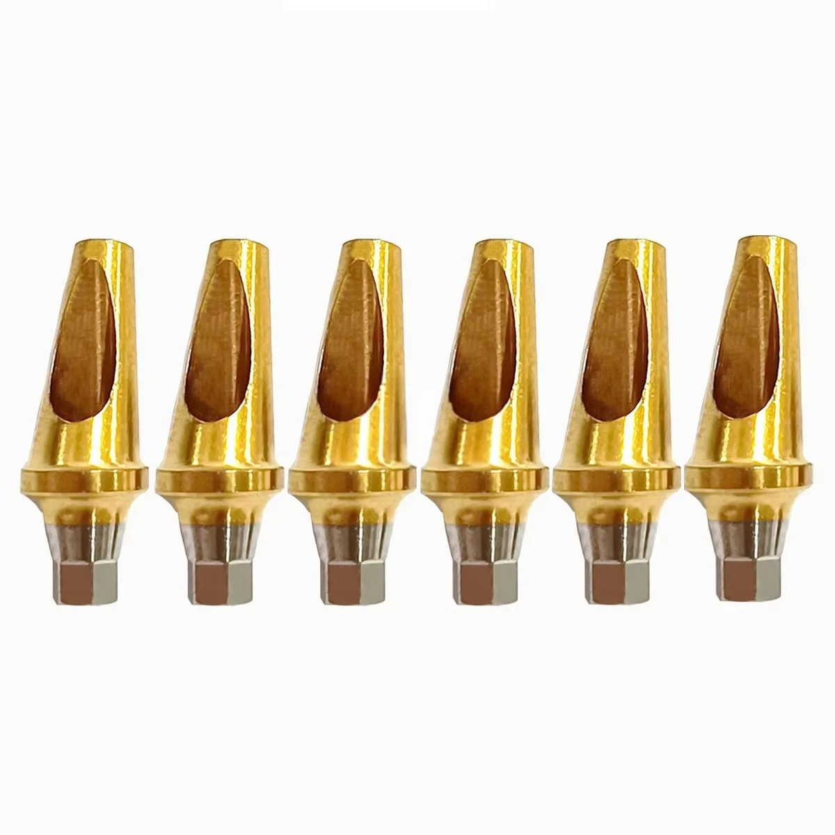 

6pcs Angled cemented abutment Angled titanium abutment compatible with Hiossen Osstem TS platform Regular Mini