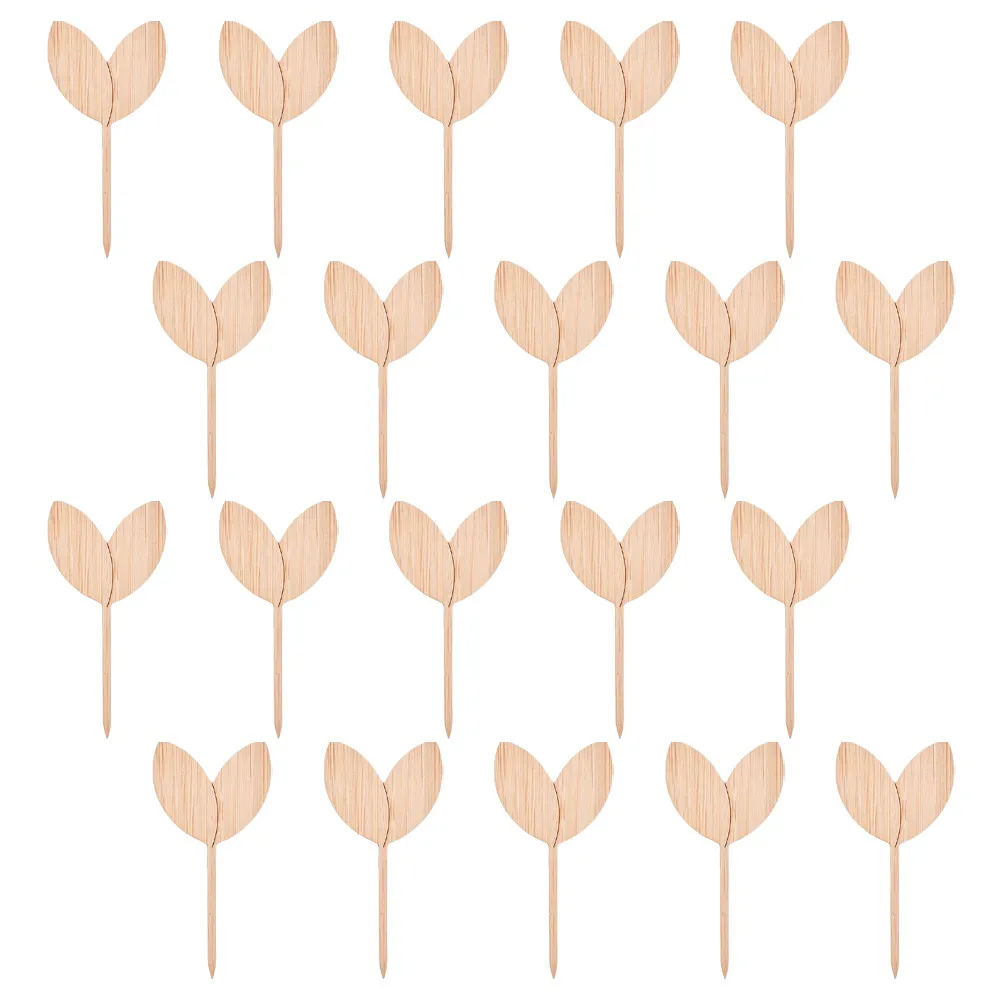 20Pcs Wooden Plant Tags Garden Label Stakes for Potted Plants Flower Beds Lawn Farming Tree Identification Decorative Garden