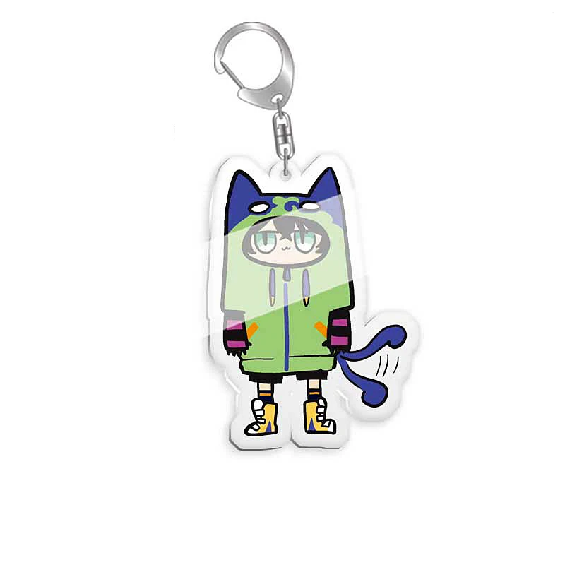 SK8 Reki Chinen Miya Anime Keychain Cartoon Plastic Keyrings Bag Tag Cos Accessory