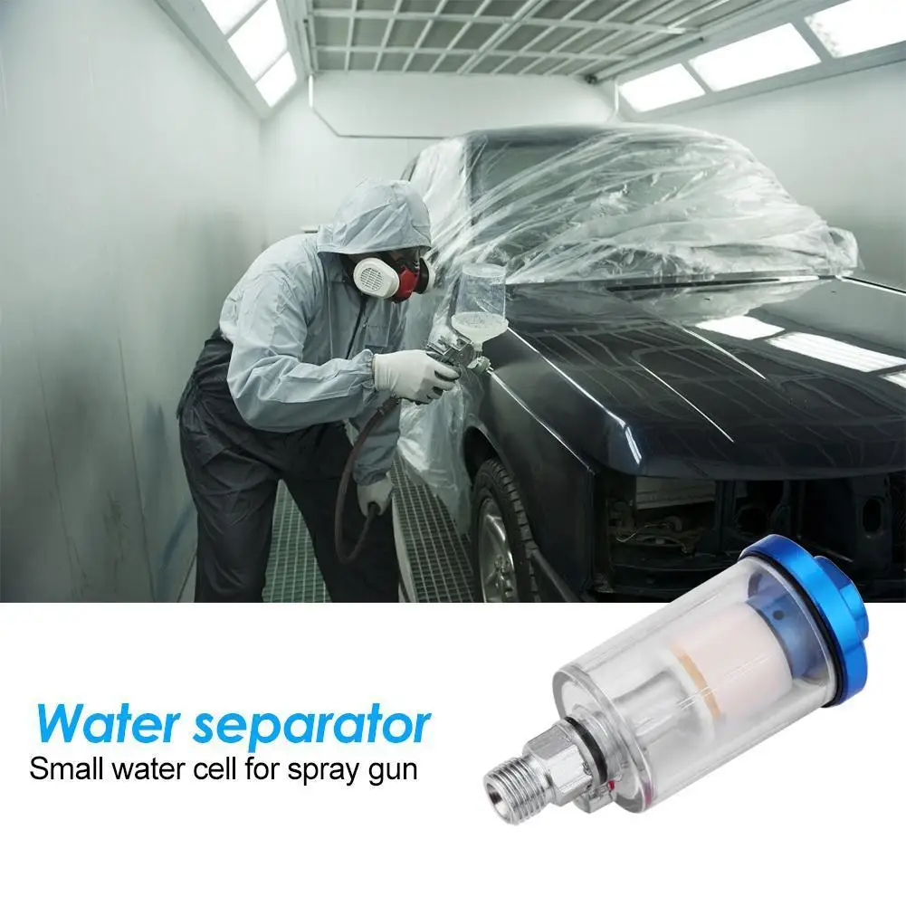 1/4 inch Water Oil Separator Inline for Compressor Air Spray Paint Filter Air Hose Filter Moisture Trap for Compressor Spray