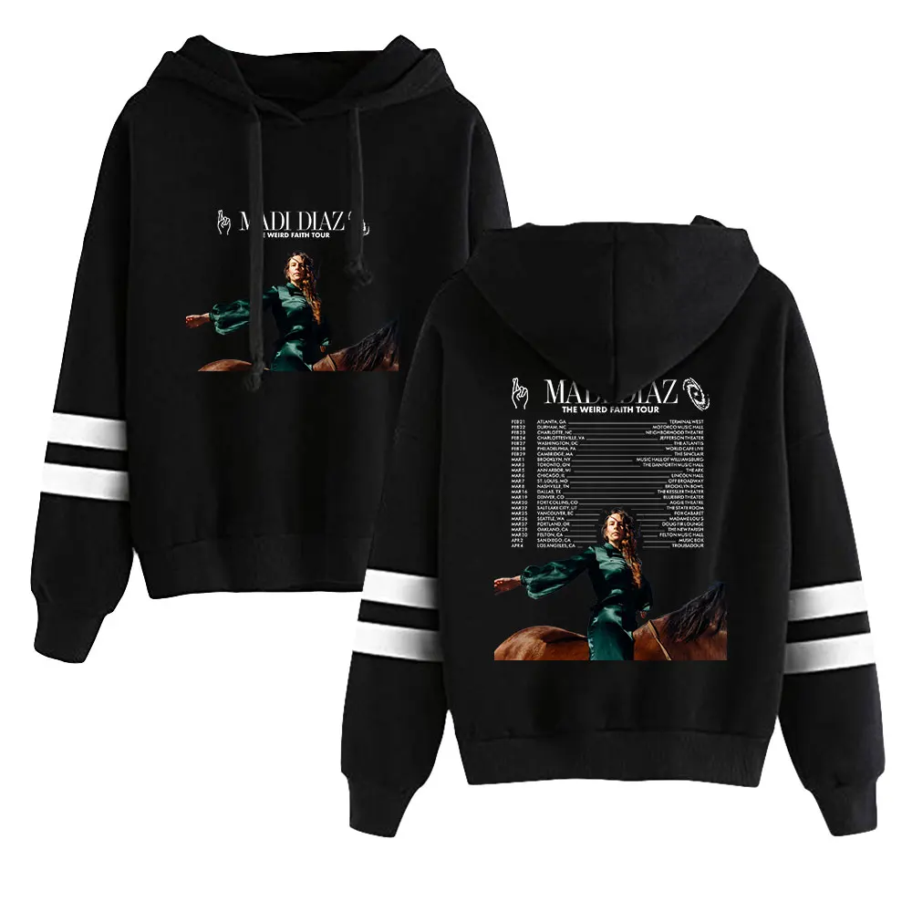 

Madi Diaz Weird Faith Tour 2024 Hoodie Pocketless Parallel Bars Sleeve Streetwear Men Women Hooded Sweatshirt Fashion Clothes