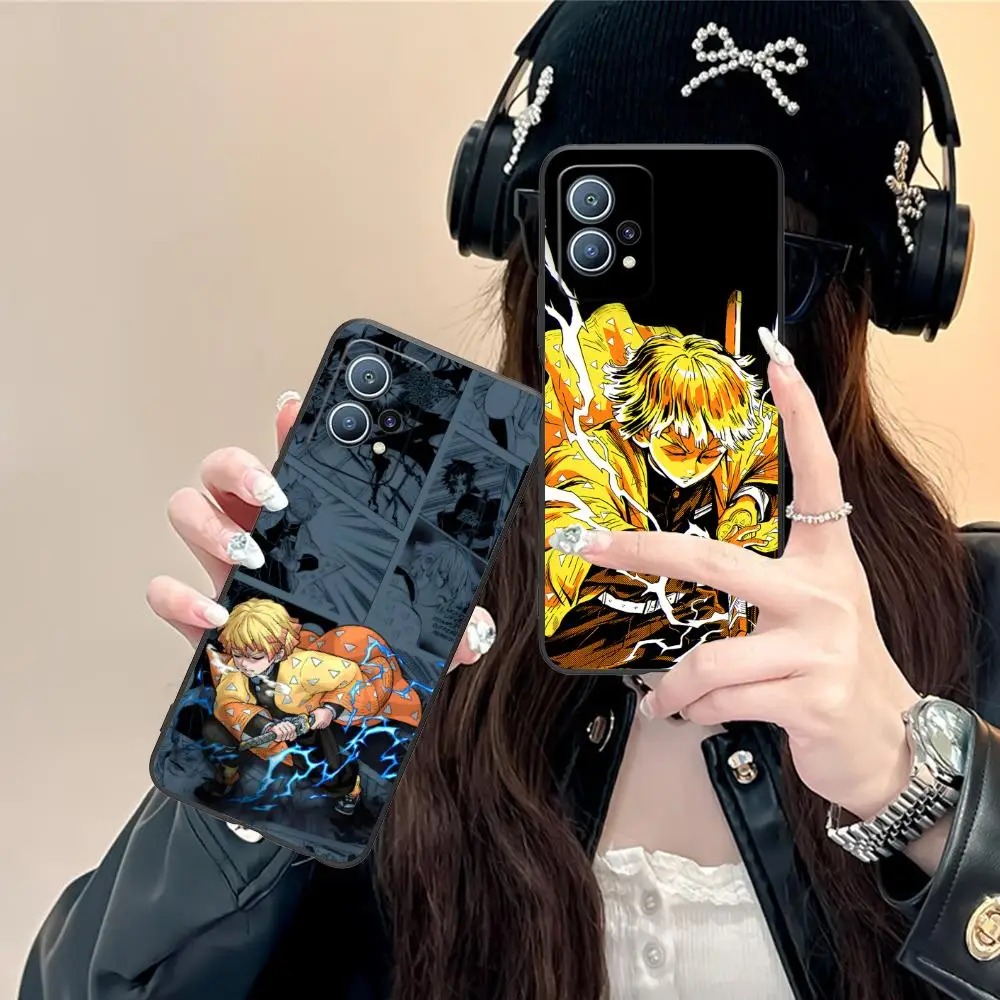 

Чехол для телефона Demon Slayer Zenitsu для Huawei P60 P50 P40 P30 P20 P10 P9 P8 Pro Lite Plus, черный чехол для мобильных телефонов Pretty
