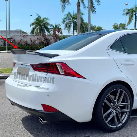 LEXUS IS200 IS250 IS350 IS300 2014-2019 AR 스타일 후면 부츠 스포일러 윙용 블랙/탄소 섬유 자동차 뒷 트렁크 스포일러 립