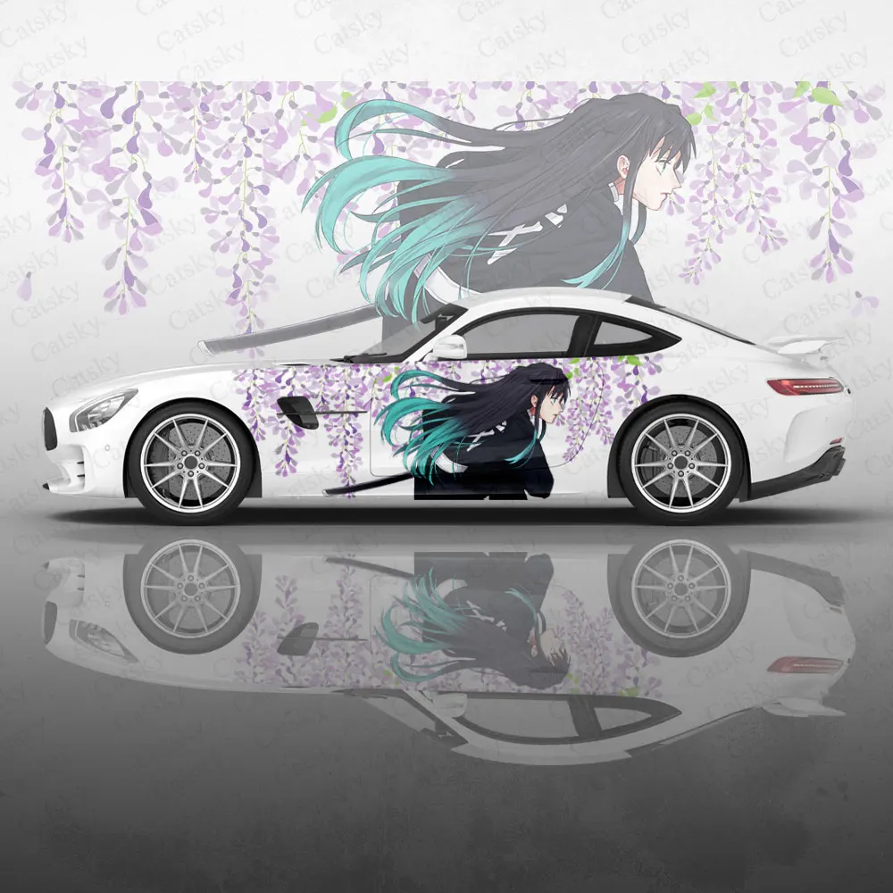 Muichiro Tokito Custom Car Wrap Protect Sticker Car Decal Creative Sticker Car Vinyl Appearance Modification Decorative Sticker