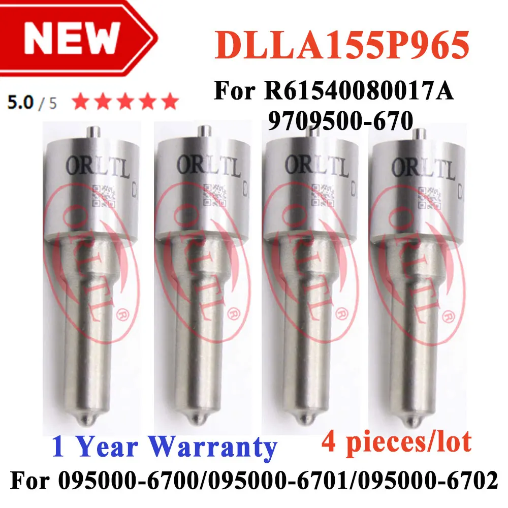 

4PCS DLLA155P965 for 095000-6700 Injector Nozzle 093400-9650 For Ssangyong 06K06116 095000-6701 095000-6702For Toyota HOWO