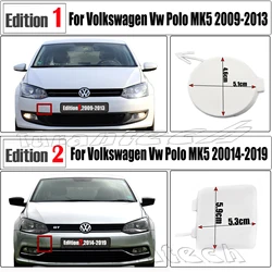 Front Tow Cover for 09-19 Vw Polo V MK5 GLI GTD TDI S SE SEL 1.2L 1.4L 16L 1.8L Towing Eye Hook Cap