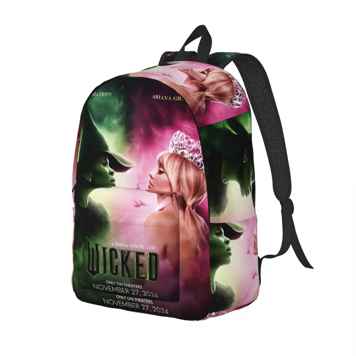 Wicked Backpack for Boy Girl Kids Student School Bookbag Elphaba & Glinda Canvas Daypack Preschool Primary Bag Sports