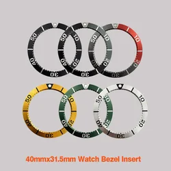 40mmx31.5mm Sumo Aluminum Bezel Insert  Fit for Ocean Sumo SBDC SPB Watch Case NH35 Case Bezel Insert Ring Spare Parts