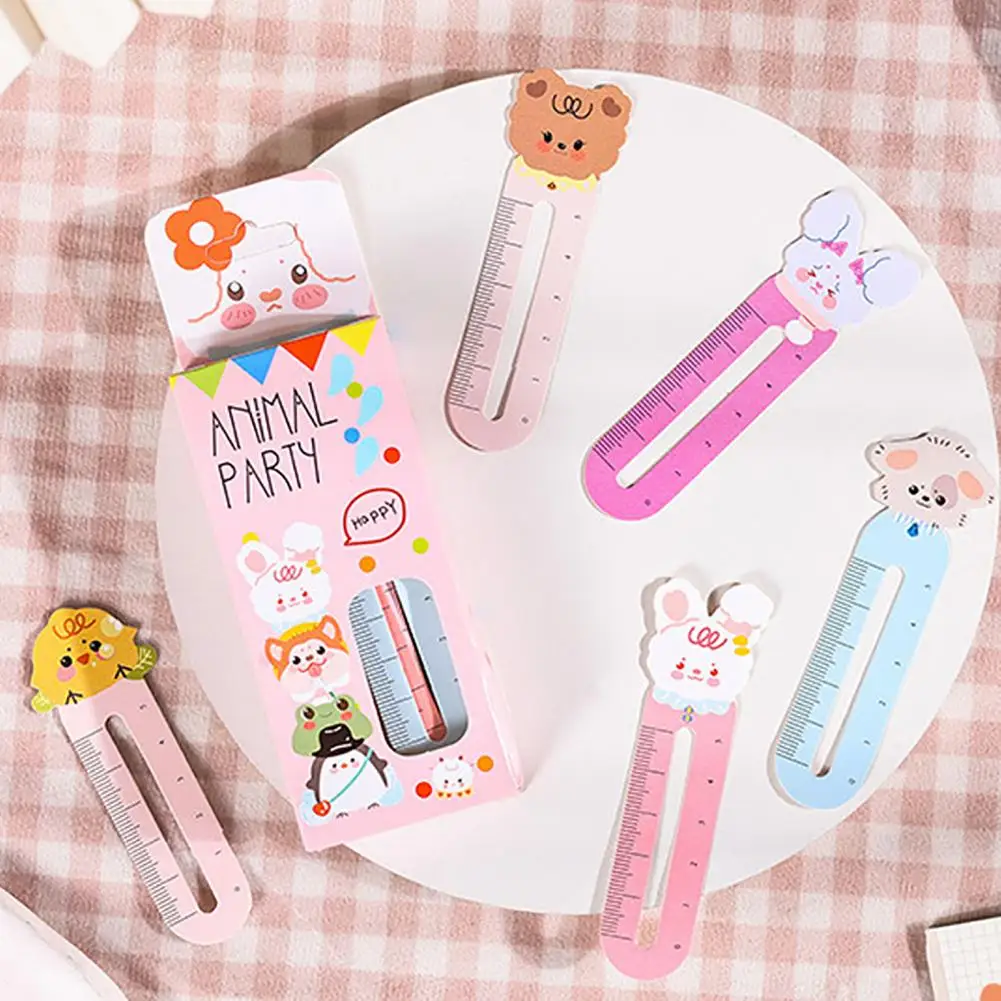 Book Paging Marker Cute Cartoon Animal Flower Bookmarks Portable Paper Paging Markers for Kids' Reading Progress for Kids