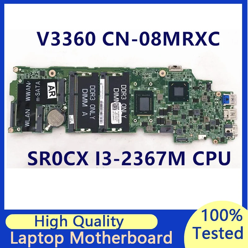 8MRXC 08MRXC CN-08MRXC Mainboard For DELL Vostro 3360 Laptop Motherboard With SR0CV I3-2367M DA0V07MBAD1 100%Tested Working Well