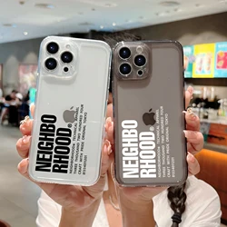 Transparent Photo Frame Soft Cover NBHD Street Trend Culture Brand Neighborhood Phone Case For iPhone14 11Pro 8Plus 13 12 XR Max