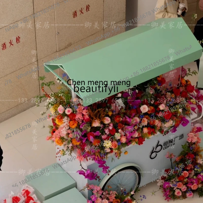 cc182Nordic wrought iron float creative shopping mall booth mobile promotion stand selling activity cart