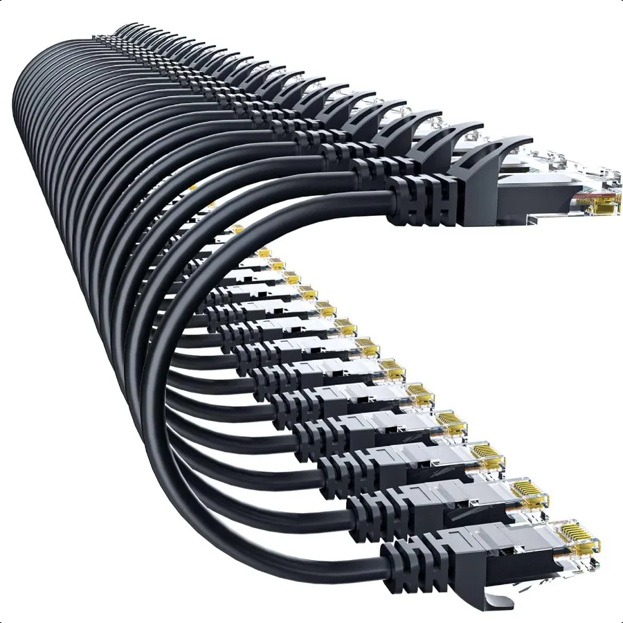 

Cat 6 Ethernet Cable 0.5FT 24Pack Cat6 Ethernet Patch Cable 10Gbps HighSpeed UTP Cat6 Network Cable Pure Copper Cat 6 Cable for